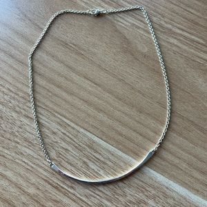 James Avery Hammered Crescent Changeable Charm Holder Necklace